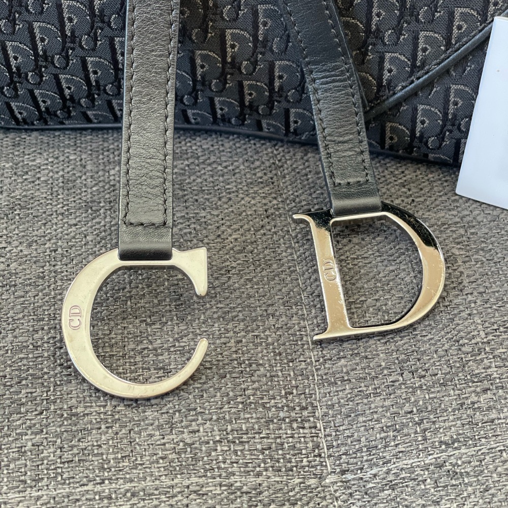 Christian Dior Black Trotter Canvas Double Saddle Bag - Picture 4 of 16